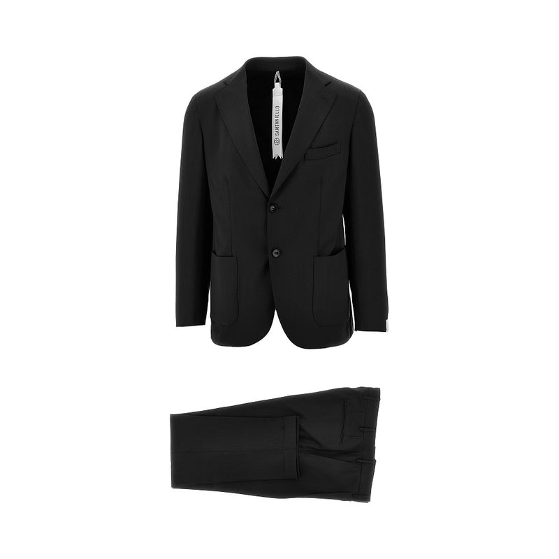 Santaniello Santaniello Feel Cashmere Tailored Suit Black - World Class Fashion