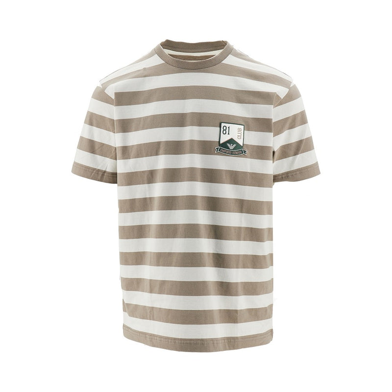 Emporio Armani Emporio Armani Striped T-shirt Beige Men - World Class Fashion