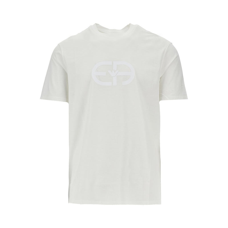 Emporio Armani Emporio Armani Logo Print Lyocell-blend T-shirt White - World Class Fashion