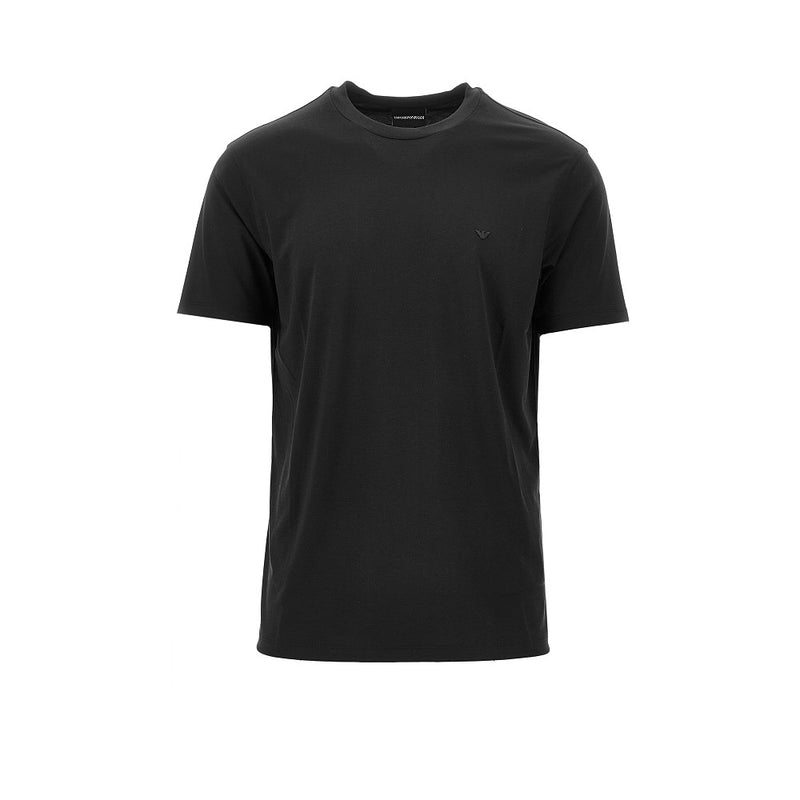 Emporio Armani Emporio Armani Eagle Embroidery Black Men T-Shirt - World Class Fashion