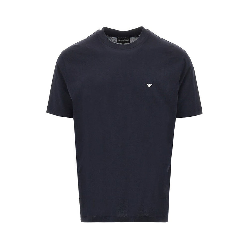 Emporio Armani Emporio Armani Lyocell Cotton T-shirt Blue Men - World Class Fashion