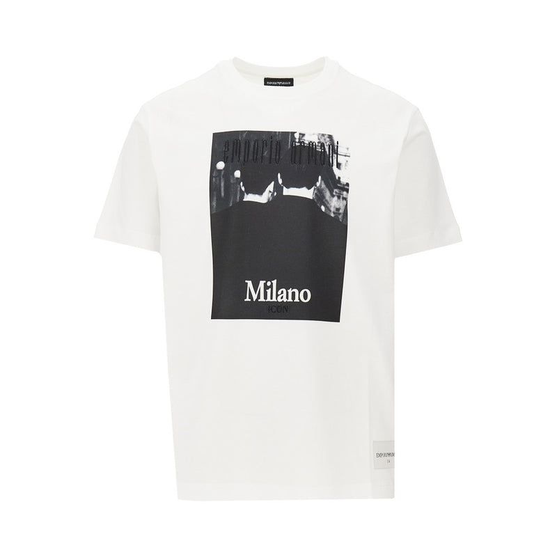 Emporio Armani Emporio Armani Icon Photographic Print T-shirt White - World Class Fashion
