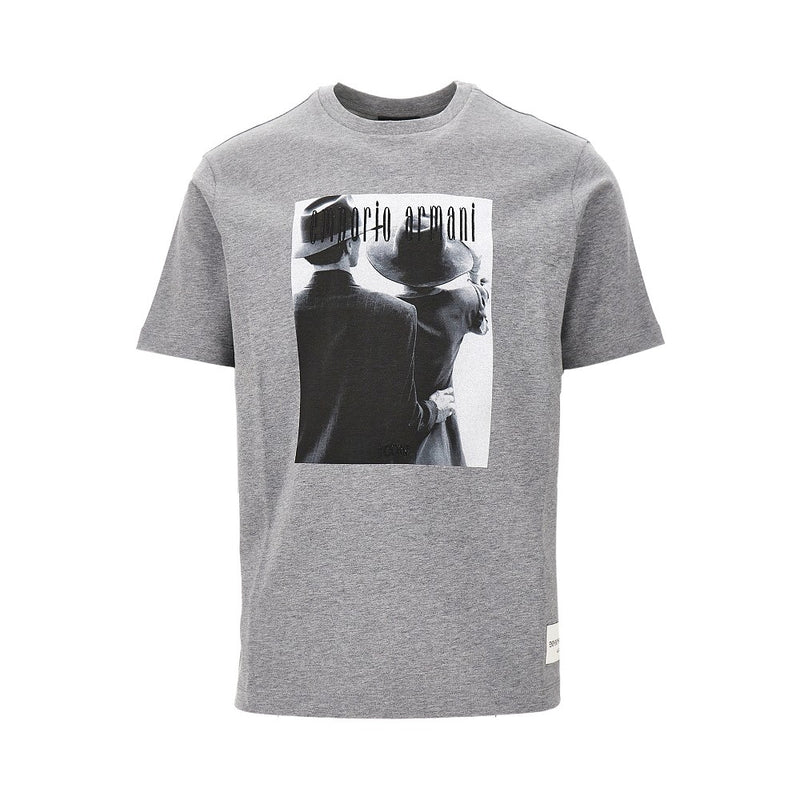 Emporio Armani Emporio Armani Icon Photographic Print T-shirt Grey - World Class Fashion