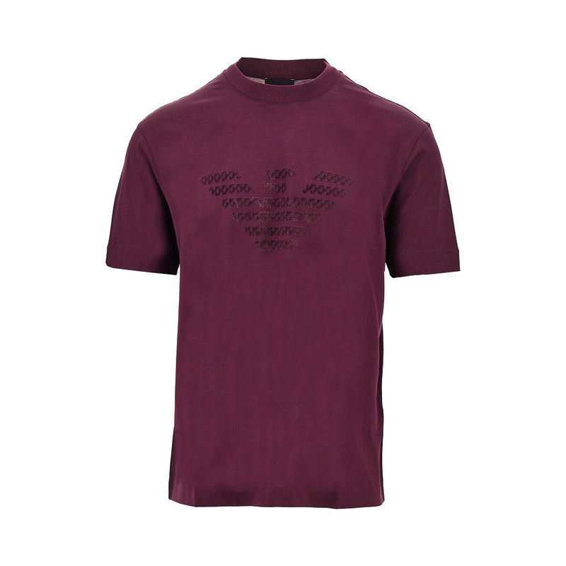 Emporio Armani Emporio Armani Lyocell Cotton T-shirt Purple Men - World Class Fashion