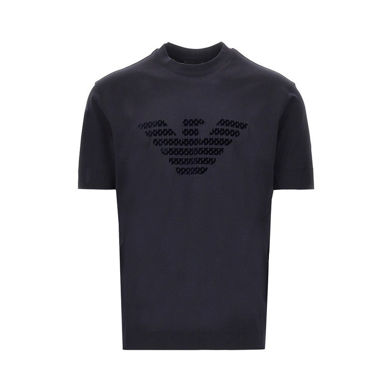 Emporio Armani Emporio Armani Lyocell Cotton T-Shirt Blue Men - World Class Fashion