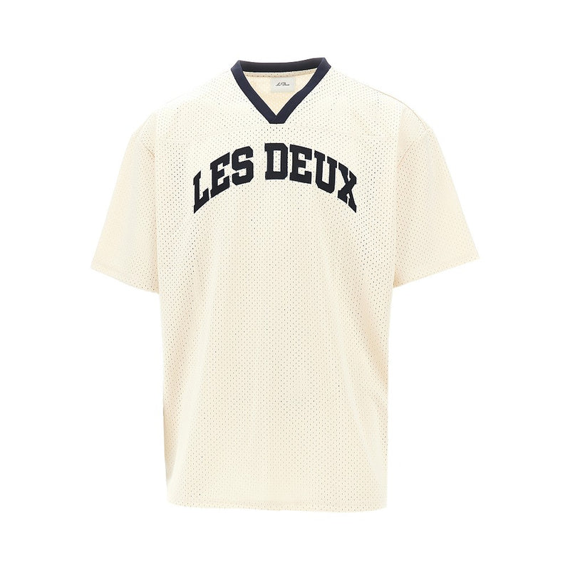 Les Deux Les Deux Bronson Mesh T-shirt Beige - World Class Fashion
