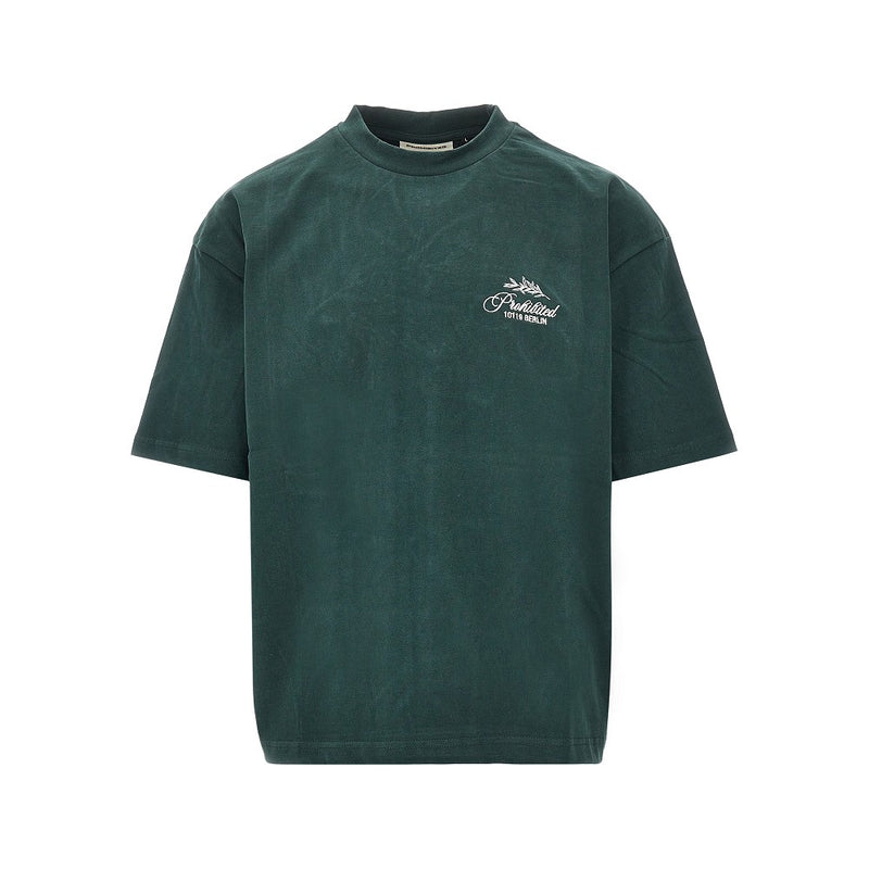 Prohibited Prohibited 'PB Leaf' Embroidered T-shirt Green - World Class Fashion
