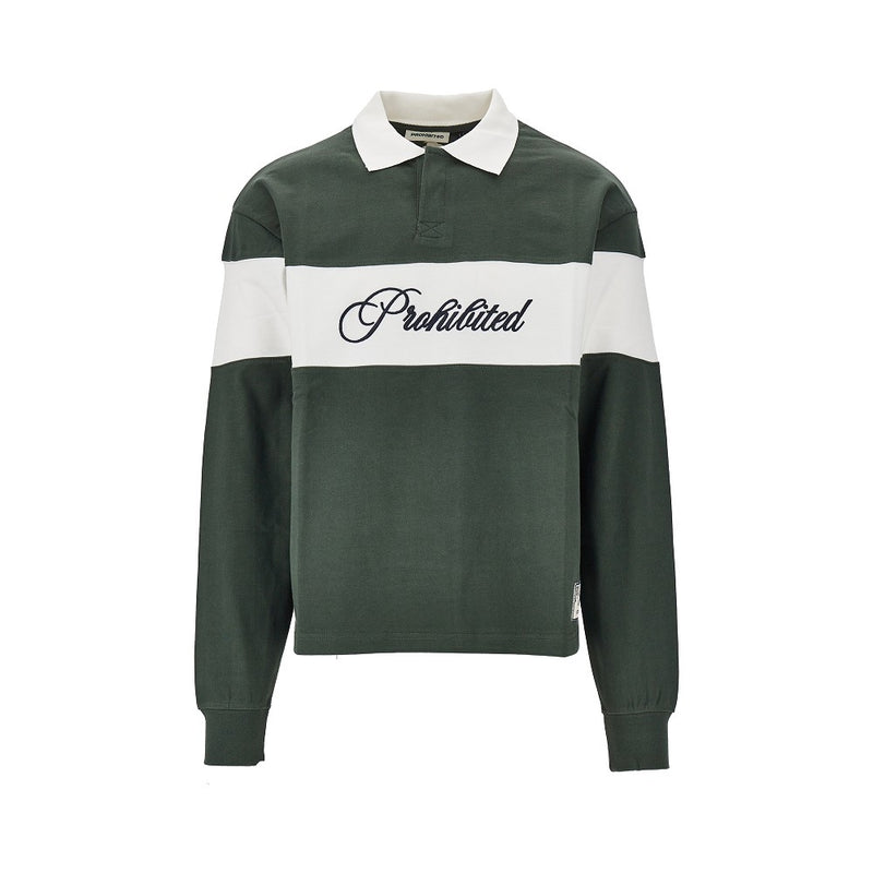 Prohibited Prohibited 'Back In The Days' Cotton Polo Shirt Green - World Class Fashion