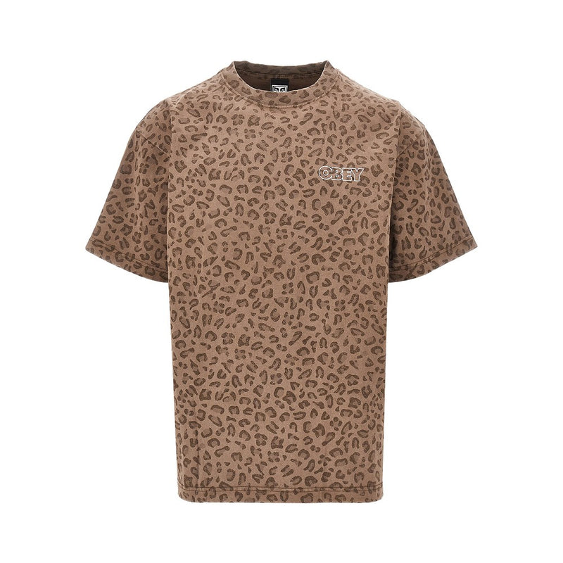 Obey Obey Treble Cotton T-shirt Brown Men - World Class Fashion