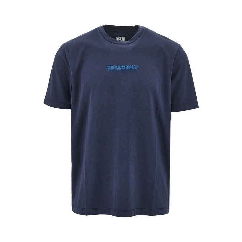 Cp Company Cp Company Logo Embroidery T-shirt Blue - World Class Fashion