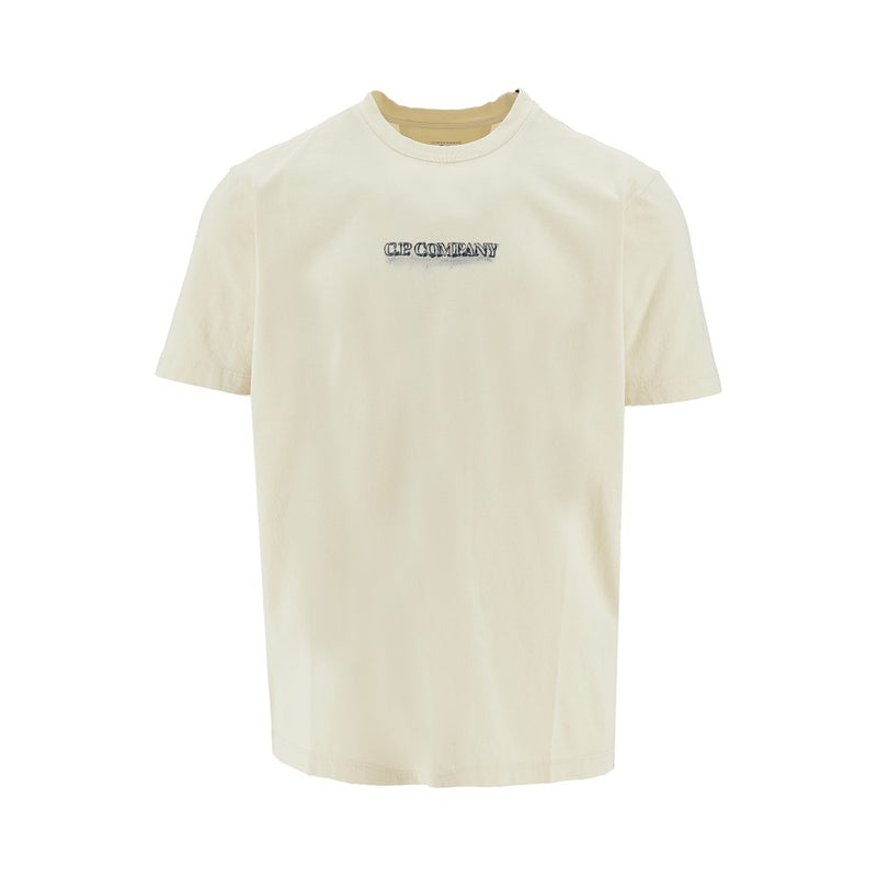 Cp Company Cp Company Logo Embroidery T-shirt Beige - World Class Fashion