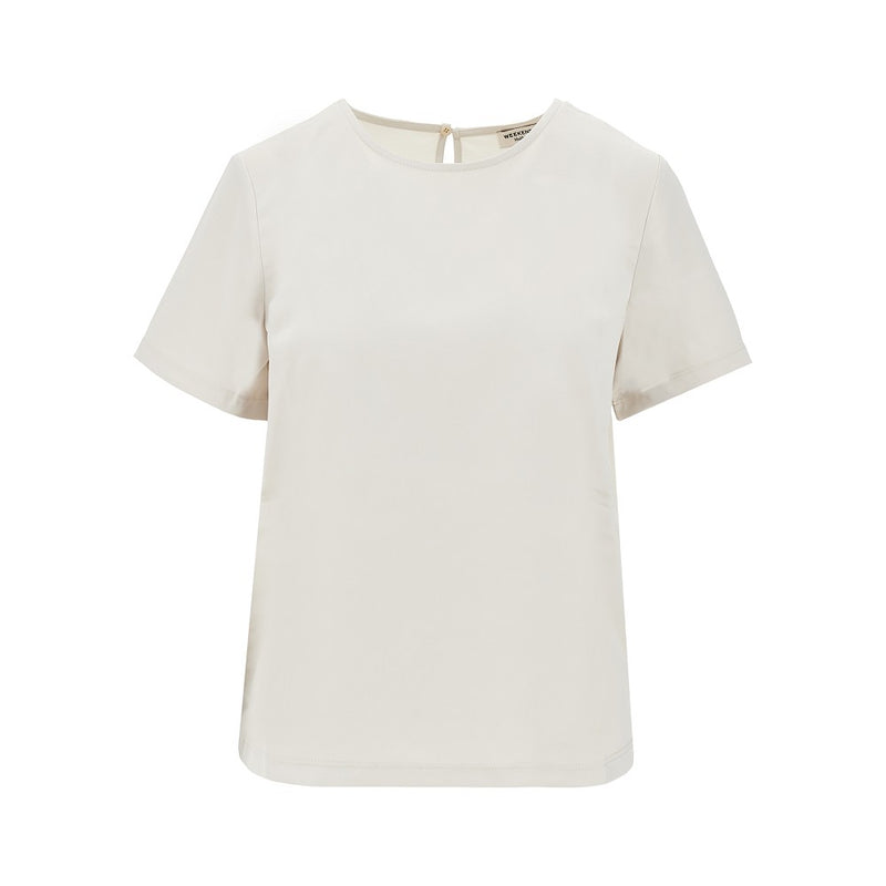 Max Mara Weekend Max Mara Weekend Satin T-shirt White - World Class Fashion
