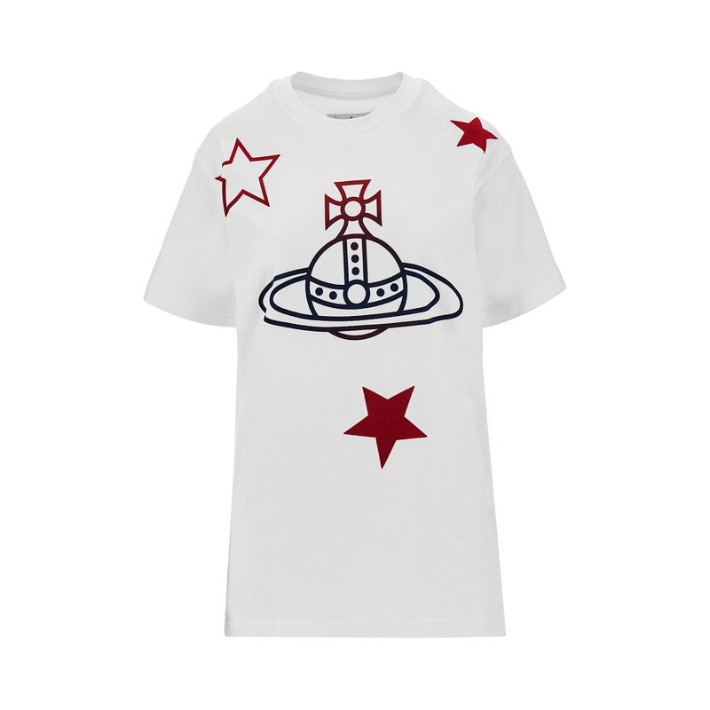 Vivienne Westwood Vivienne Westwood Orb And Stars T-shirt White - World Class Fashion