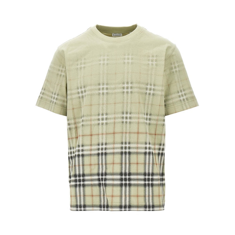 Burberry Burberry Cotton T-shirt Faded Check Khaki Men - World Class Fashion