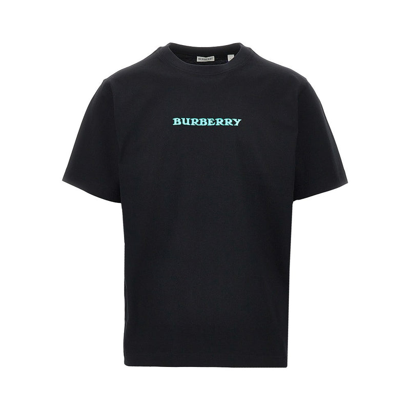 Burberry Burberry Heritage Logo Print T-shirt Black - World Class Fashion