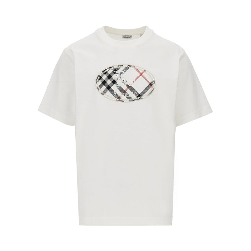 Burberry Burberry Knight Stamp Embroidery T-shirt White - World Class Fashion
