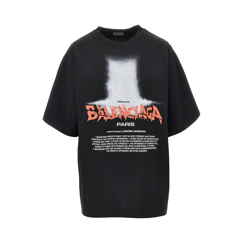 Balenciaga Balenciaga The Door Oversize Jersey T-shirt Black - World Class Fashion