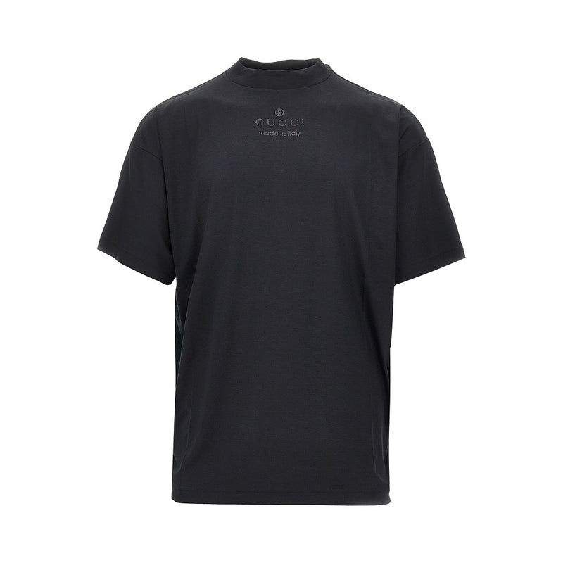 Gucci Gucci Glittered Logo Modal Jersey T-shirt Black - World Class Fashion