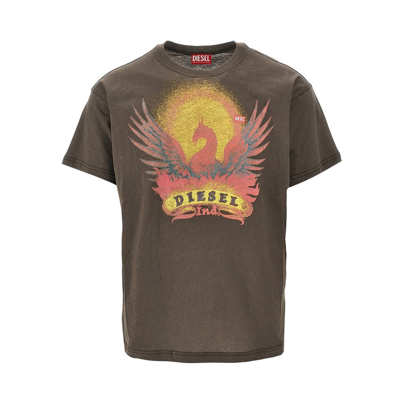 Diesel Diesel Phoenix Print T-shirt Green Men - World Class Fashion
