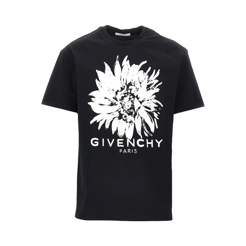 Givenchy Givenchy Sunflower Print T-shirt Black Men - World Class Fashion