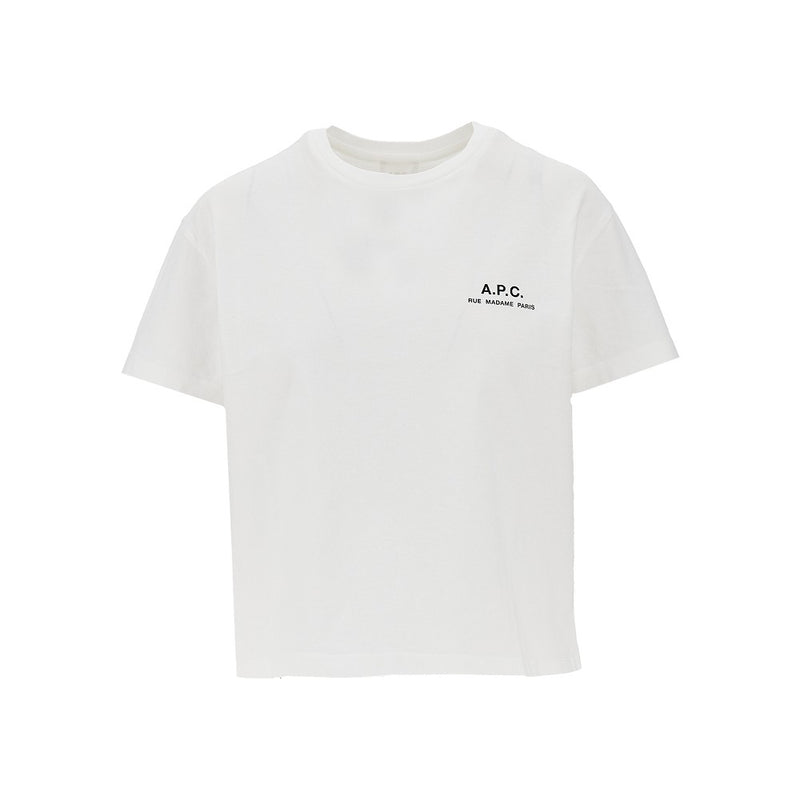 A.P.C. A.P.C. Logo Print Cotton T-Shirt White - World Class Fashion