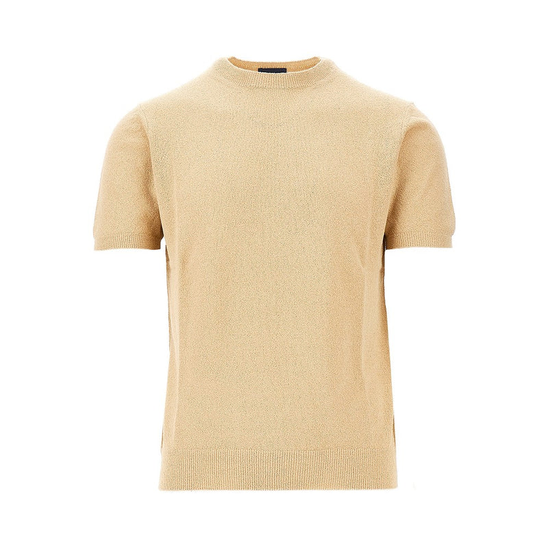 Drumohr Drumohr Terry-effect Knitted T-shirt Beige Men - World Class Fashion