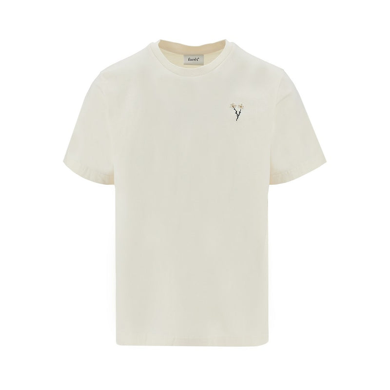 Foret Foret 'Posy' Embroidered T-shirt Beige Men - World Class Fashion
