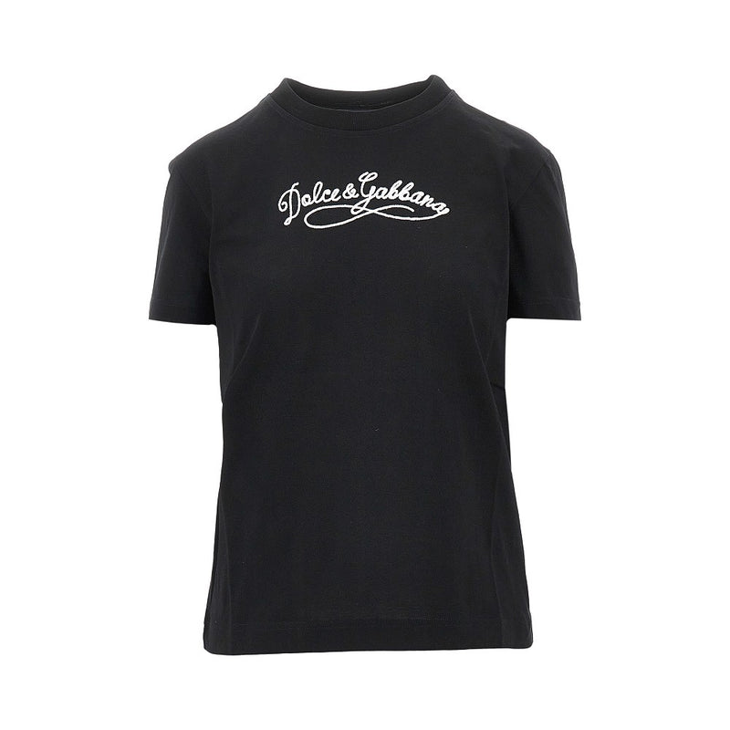 Dolce&gabbana Dolce&Gabbana Logo Embroidery T-shirt Black - World Class Fashion