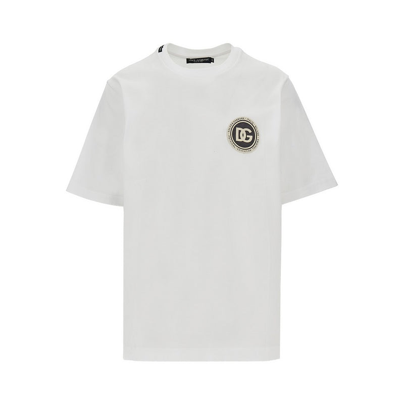 Dolce&gabbana Dolce&Gabbana Logo Patch T-shirt White Men - World Class Fashion