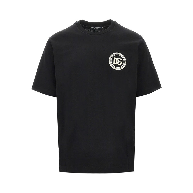 Dolce&gabbana Dolce&Gabbana Logo Patch T-shirt Black Men - World Class Fashion