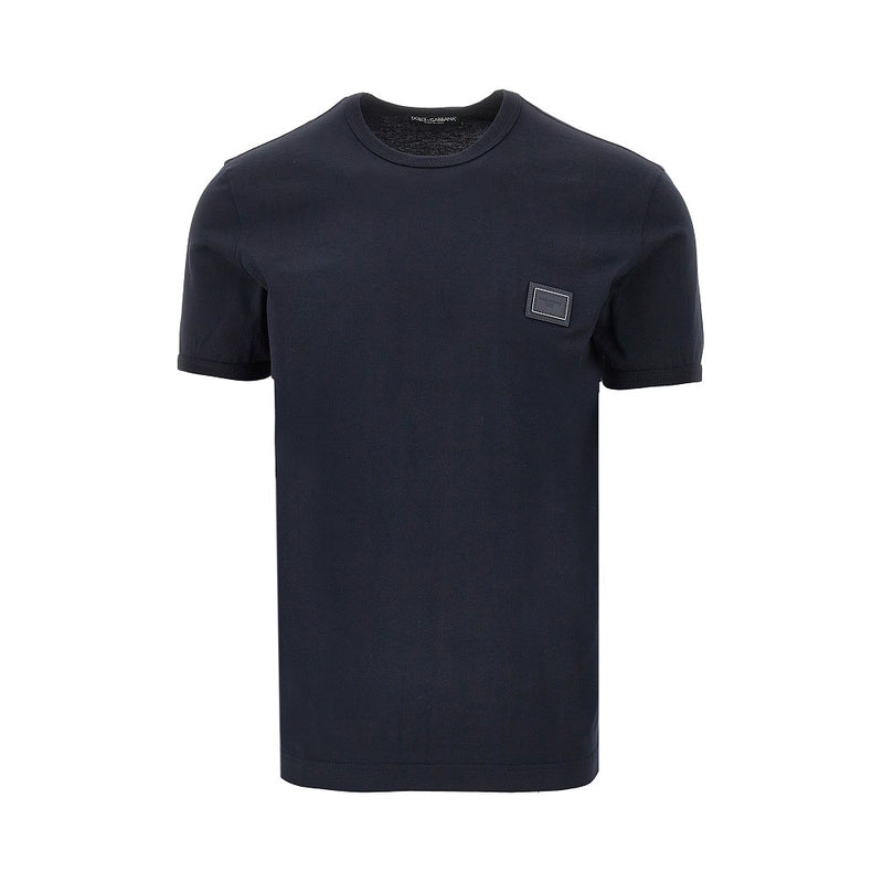 Dolce&gabbana Dolce&Gabbana Logo Plate T-shirt Blue Men - World Class Fashion