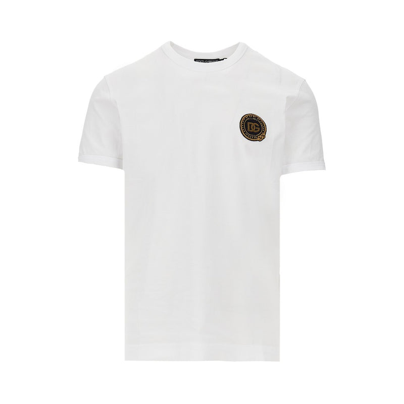 Dolce&gabbana Dolce&Gabbana Embroidered Patch T-shirt White - World Class Fashion