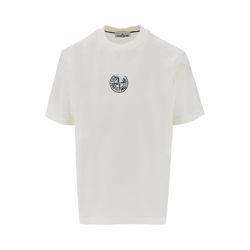 Stone Island Stone Island Consumed Effect Print T-shirt White - World Class Fashion