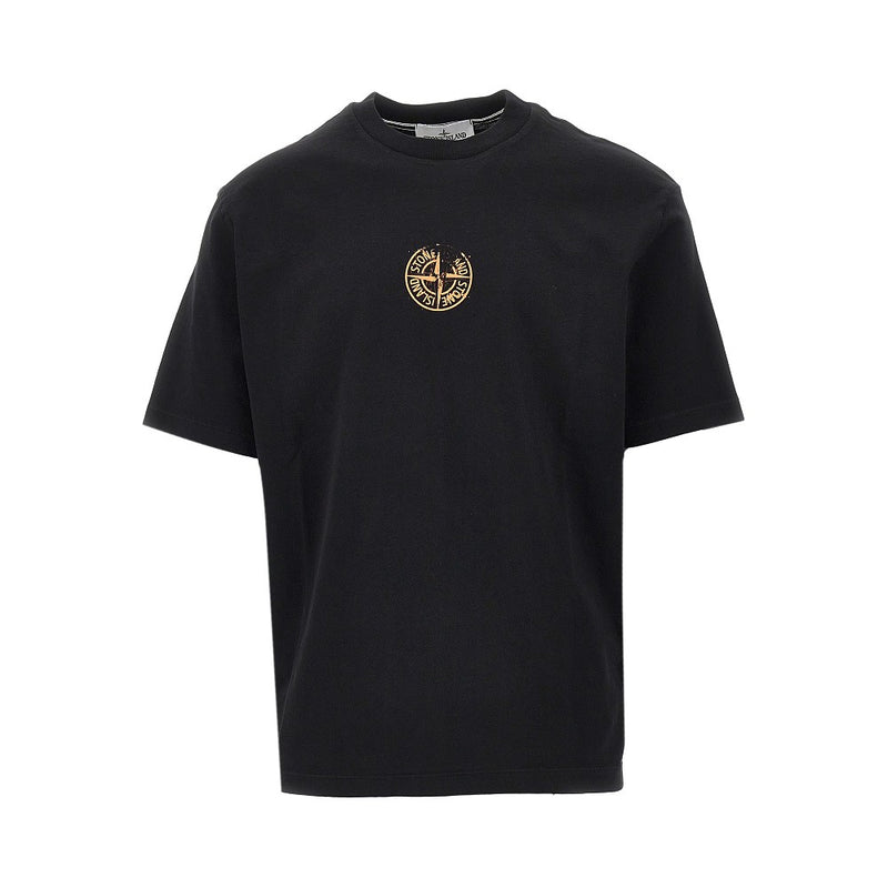 Stone Island Stone Island Consumed Effect Print T-shirt Black - World Class Fashion