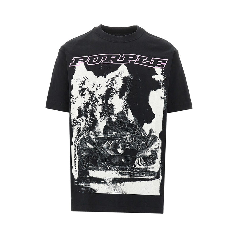 Purple Brand Purple Brand Oversized Printed T-shirt Black - World Class Fashion