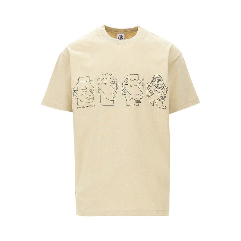 Polar Skate Co Polar Skate Co '8 Heads' T-shirt Beige Men - World Class Fashion