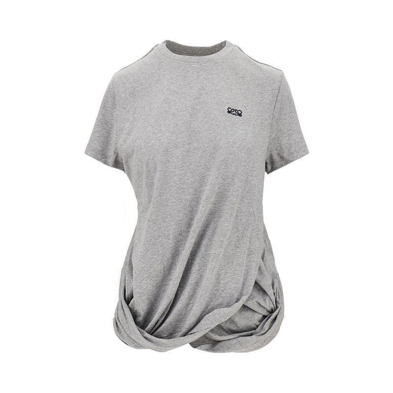 Loewe Loewe Jersey Draped T-shirt Grey Women - World Class Fashion