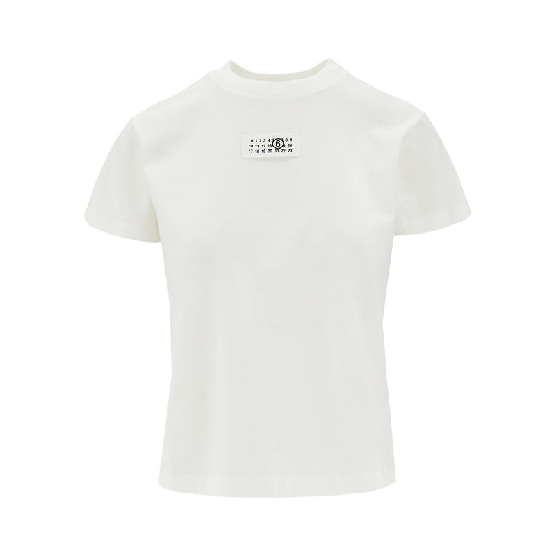 Mm6 Mm6 Logo Label T-shirt White Women - World Class Fashion