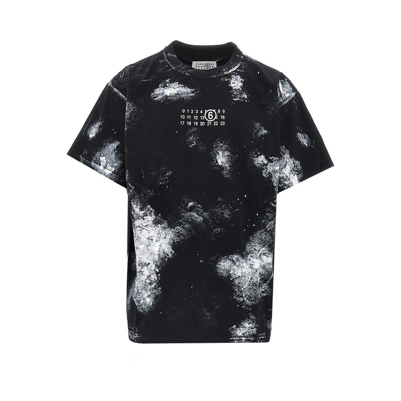 Mm6 Mm6 Paint Spots Logo T-shirt Black Men - World Class Fashion