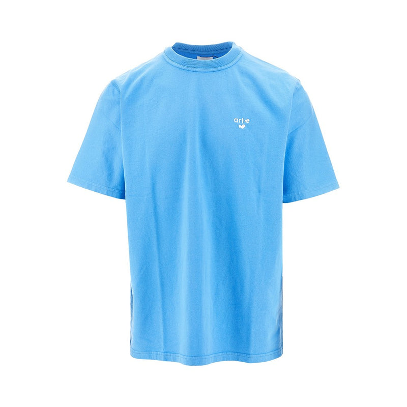 Arte Arte Heart Logo Embroidery T-shirt Blue - World Class Fashion