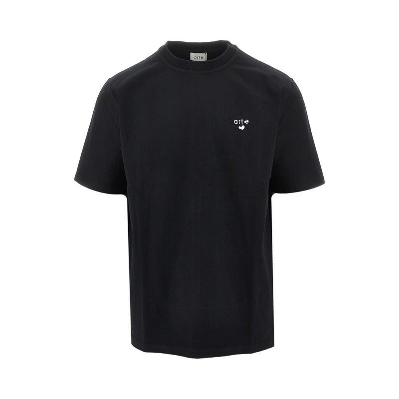 Arte Arte Heart Logo Embroidery T-shirt Black - World Class Fashion