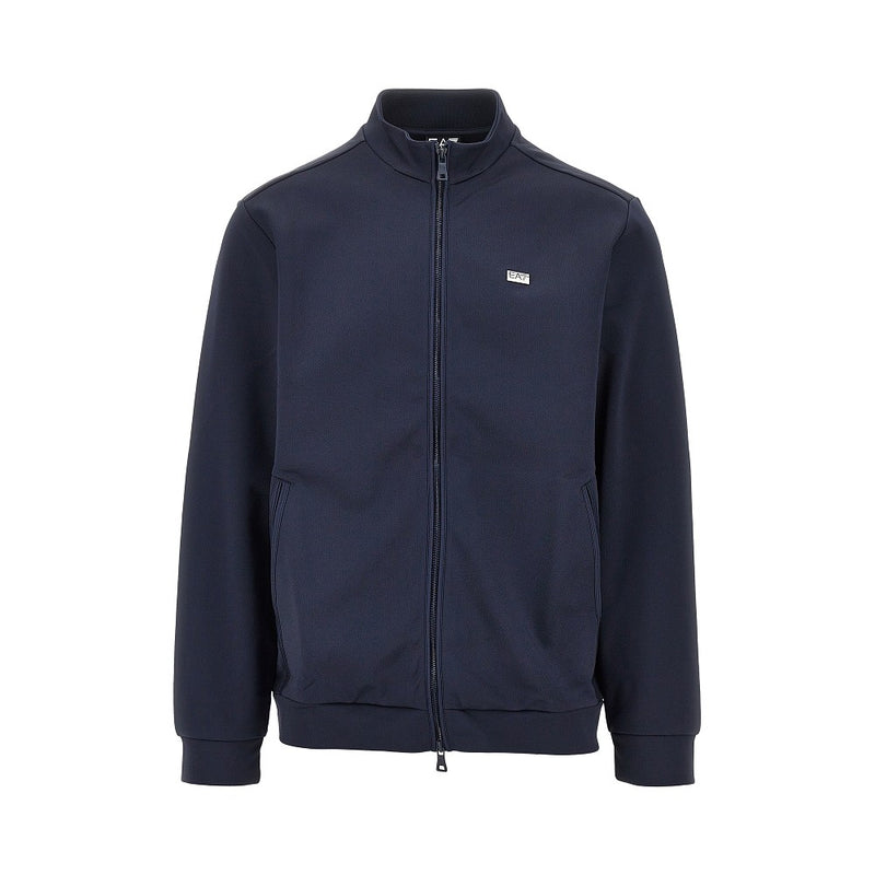 Ea7 Ea7 Full-zip Sweatshirt With Logo Plate - World Class Fashion