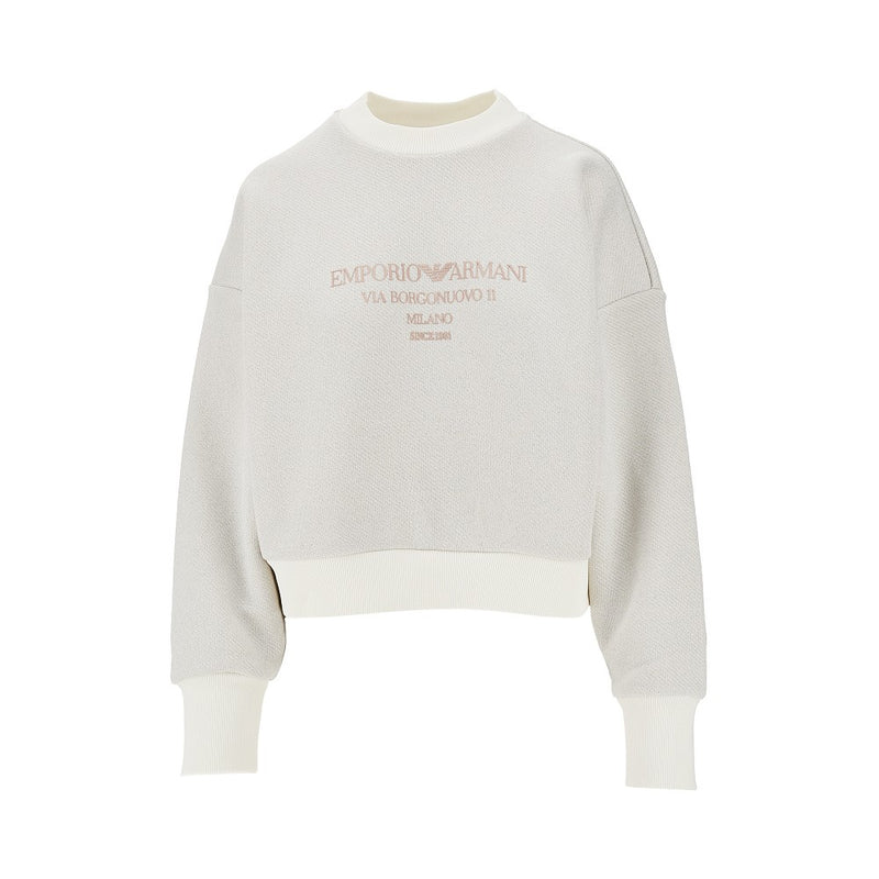 Emporio Armani Emporio Armani Lurex Jersey Sweatshirt Silver Women - World Class Fashion