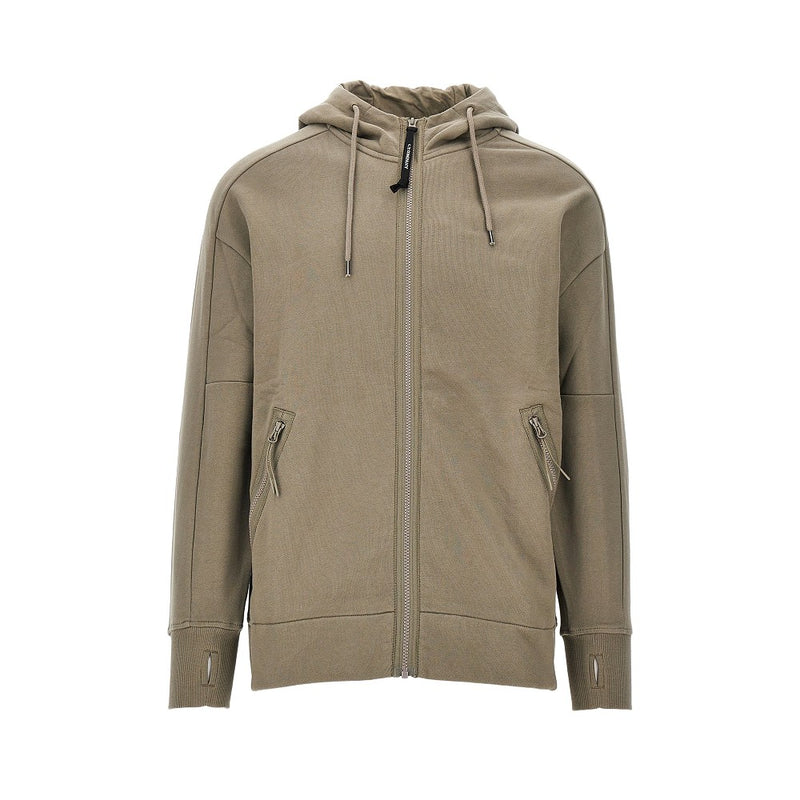 Cp Company Cp Company Cotton Full-zip Hoodie Green Men - World Class Fashion
