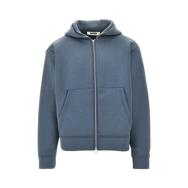 Woodbird Woodbird 'WBFuji' Scuba Full-zip Hoodie Blue - World Class Fashion