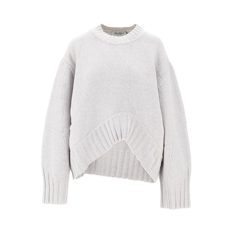 The Attico The Attico Moulded Hem Wool Cashmere Sweater Grey - World Class Fashion