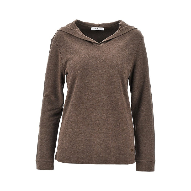 Max Mara Max Mara Silk-blend Hoodie Brown Women - World Class Fashion