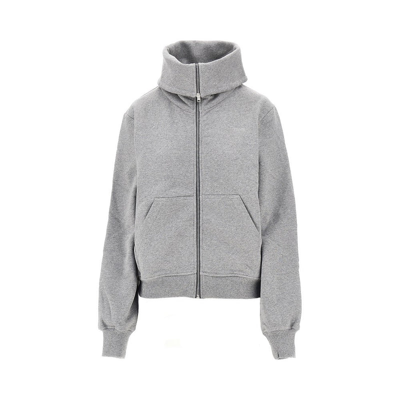 7 For All Mankind 7 For All Mankind High-neck Full-zip Sweatshirt Grey - World Class Fashion
