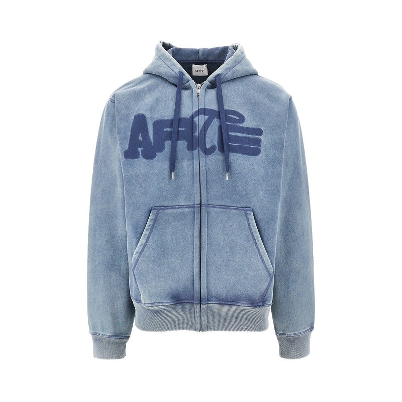 Arte Arte Stencil Sunfade Full-zip Hoodie - World Class Fashion