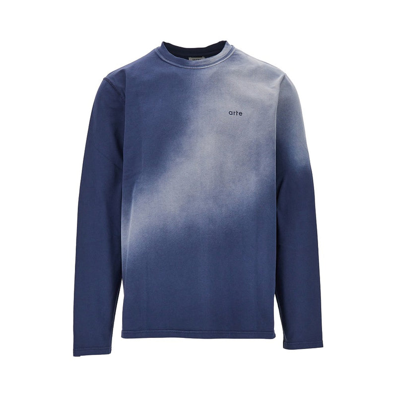 Arte Arte Long-Sleeve Cotton T-shirt Navy Men - World Class Fashion